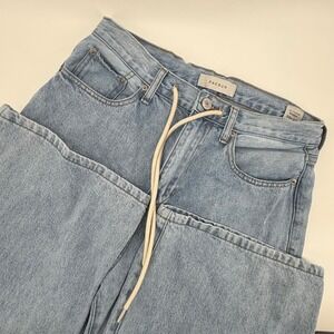 PacSun Extreme Baggy Light Wash Drawstring Skate Jeans Mens 30x32 Blue Wide Leg